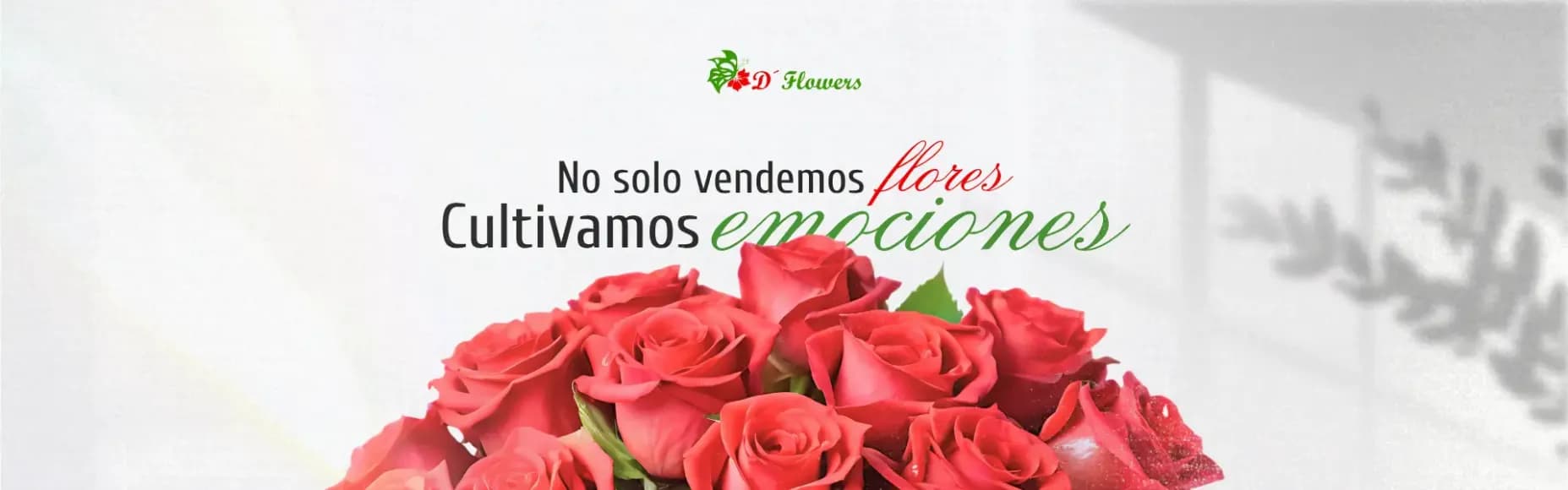 Banner de flores frescas y arreglos florales